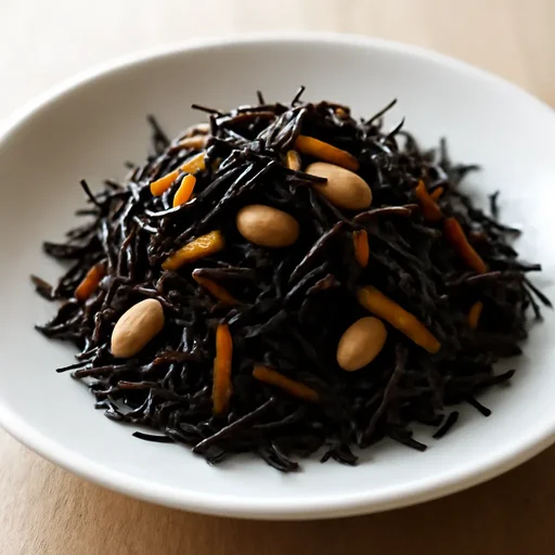 ひじき　ほしひじき　鉄釜　ゆでのイメージ画像