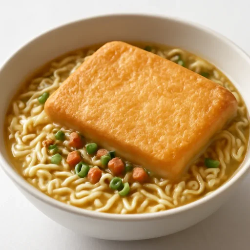 中華スタイル即席カップめん 油揚げ 塩味 調理後全体(添付調味料等含む)のイメージ画像