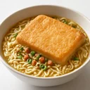 中華スタイル即席カップめん 油揚げ 塩味 調理後全体(添付調味料等含む)のイメージ画像