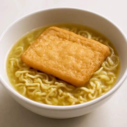 中華スタイル即席カップめん 油揚げ 塩味 調理後のめん(スープ残し)のイメージ画像