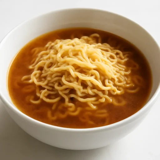 中華スタイル即席カップめん 油揚げ しょうゆ味 調理後のめん(スープ残し)のイメージ画像