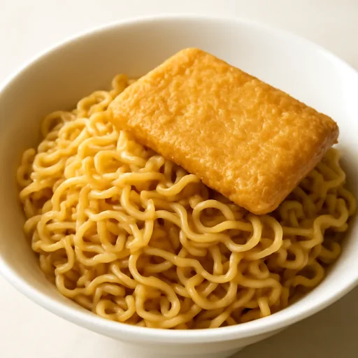 即席中華めん 油揚げ ゆで(添付調味料等含まない)のイメージ画像