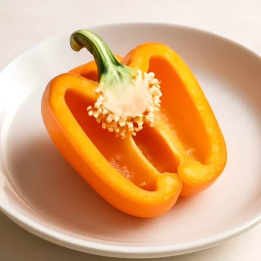 オレンジピーマン 果実 生のイメージ画像